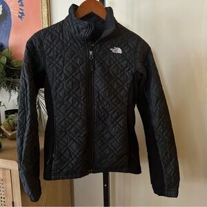 The North Face Quilted Down Puffer Jacket Winter Full Zip Black Size XS